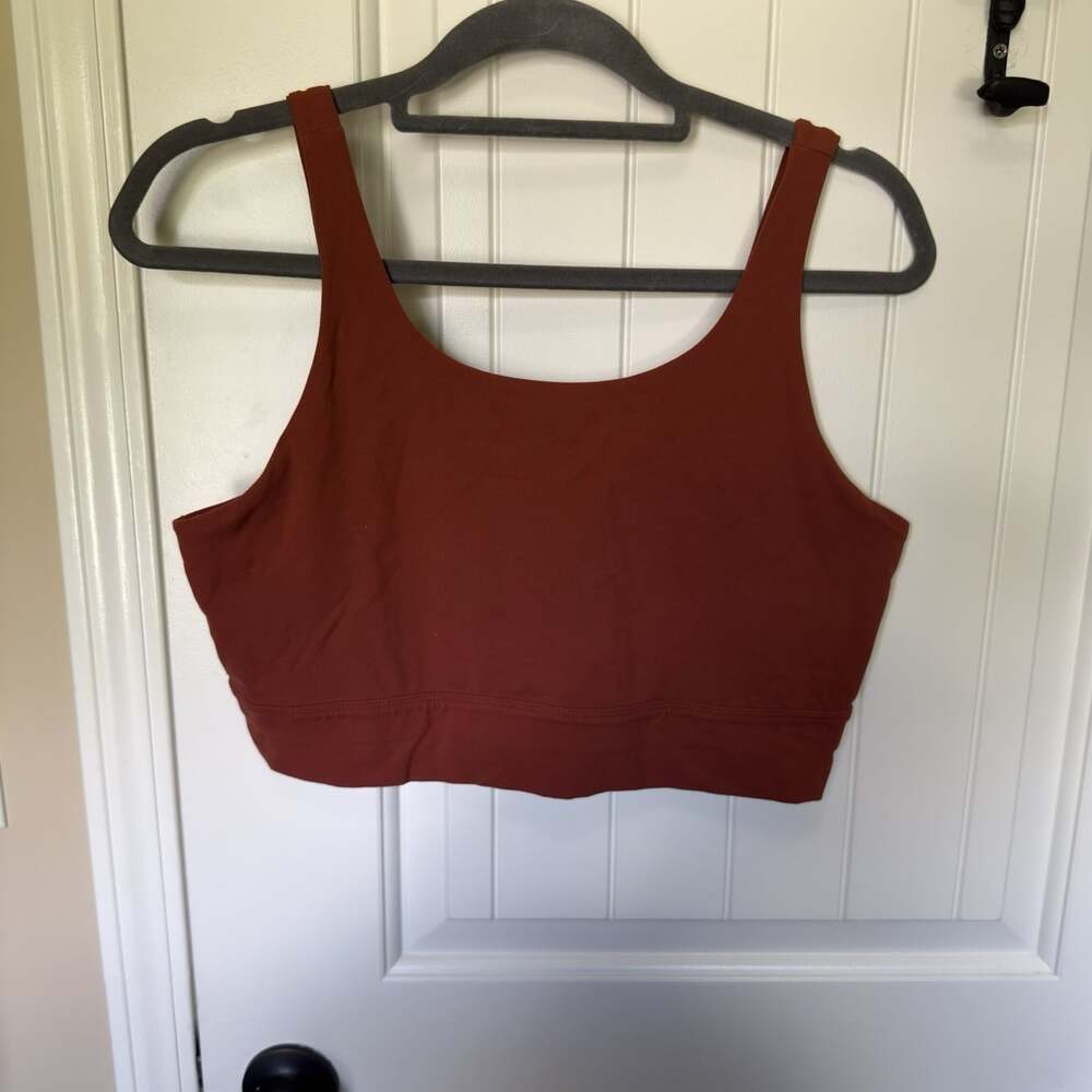 Nike Yoga Women's Dri-Fit Infinalon Luxe Crop Top Tank Size Large Brown